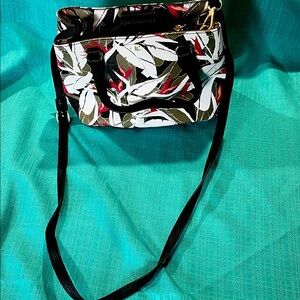 Liz Claiborne Multicolor Leaf Print Crossbody Bag